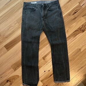 GAP men's slim charcoal washed jeans